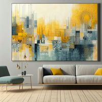 Different-Canvas Wall Art: Living Room Perfect + 2 Matching Pillow cases