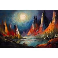 Rooted Art Home Decor Wall Art - Mountains