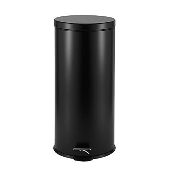 CASA Roma 30L Steel Pedal Bin | Soft Close Lid | Black Matte